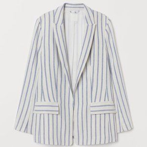 Linen Blazer Straight Cut H&M